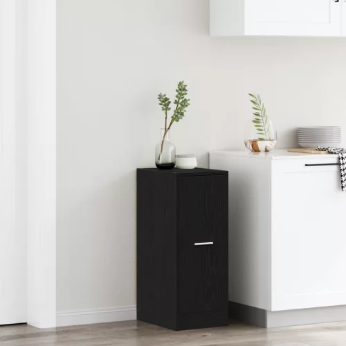 vidaXL Patikás Szekrény Fekete Tölgy 30x41x77,5 cm Műszaki Fa