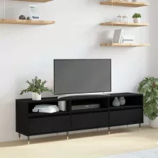 vidaXL TV szekrény Fekete tölgy 150 x 30 x 45 cm Faanyag