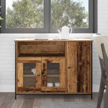 vidaXL Széf Öreg fa 100 x 35 x 75 cm