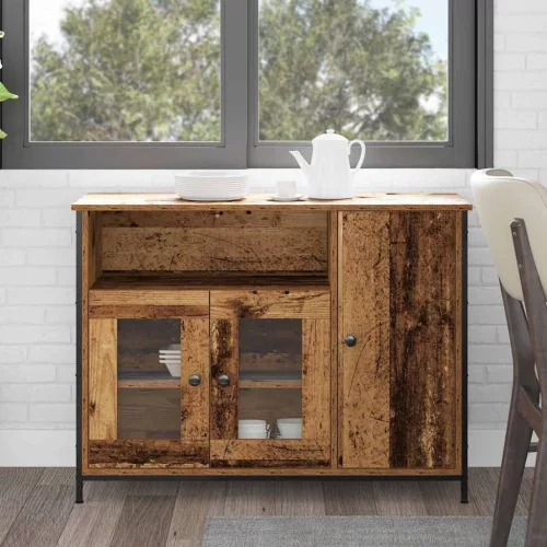 vidaXL Széf Öreg fa 100 x 35 x 75 cm
