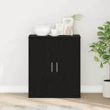   vidaXL fekete tölgy színű szerelt fa tálalószekrény 60 x 31 x 70 cm