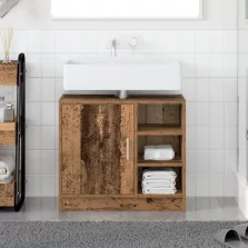 vidaXL Mosogató szekrény Régi Fa 63x29x55 cm