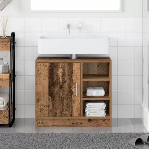 vidaXL Mosogató szekrény Régi Fa 63x29x55 cm