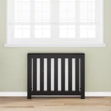   vidaXL Radiátor Borító Fekete Tölgy 104x20x82 cm Mérnökelt Fa