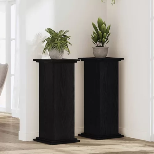 vidaXL Növényállvány Fekete tölgy 33 x 33 x 80 cm Faanyag