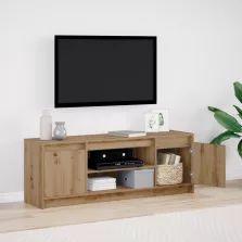   vidaXL TV szekrény LED-del Artisan tölgyben 139.5x34x50 cm, MDF-ből készült