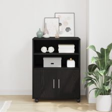   vidaXL Mobiliákról Szó A Fekete Tölgy 60x48x81 cm Mérnöki Fa