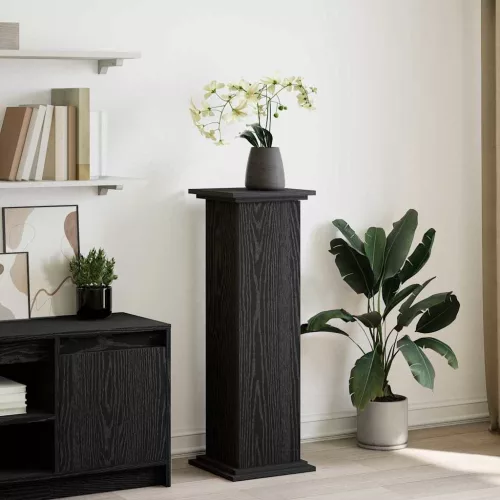 vidaXL Kijelző állvány polcokkal Fekete tölgy 31 x 30 x 90 cm Faanyag
