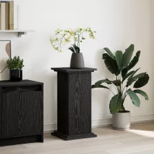   vidaXL Kijelző állvány polcokkal Fekete tölgy 31 x 30 x 60 cm Faanyag