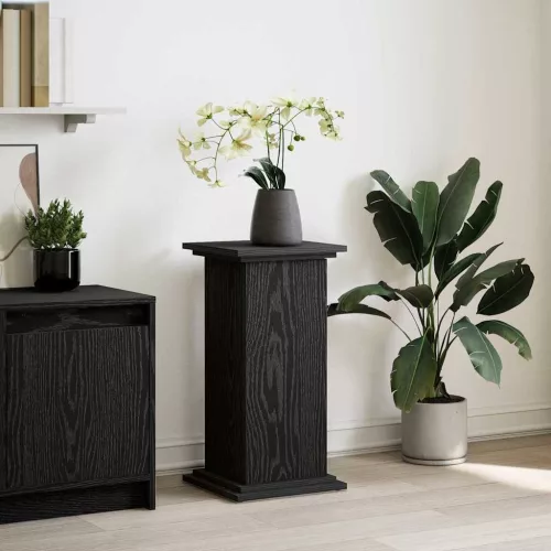 vidaXL Kijelző állvány polcokkal Fekete tölgy 31 x 30 x 60 cm Faanyag