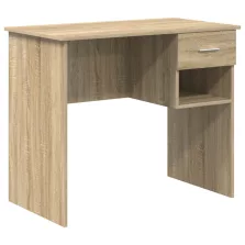   vidaXL íróasztal tárolóval Sonoma tölgy 90x49.5x75 cm módosított fa