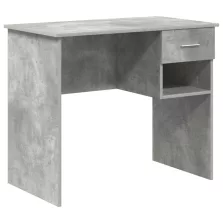   vidaXL íróasztal tárolóval beton szürke 90x49.5x75 cm Mérnöki fa