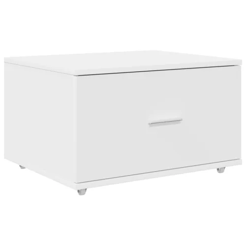 vidaXL gördíthető fiókos szekrény Fehér 55x45x33.5 cm MDF