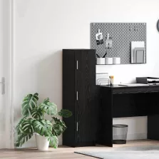vidaXL Magasfiú Fekete tölgy 31.5 x 32 x 122.5 cm