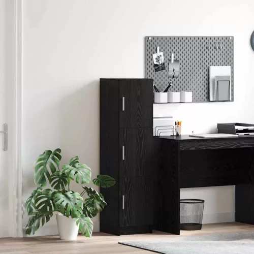 vidaXL Magasfiú Fekete tölgy 31.5 x 32 x 122.5 cm