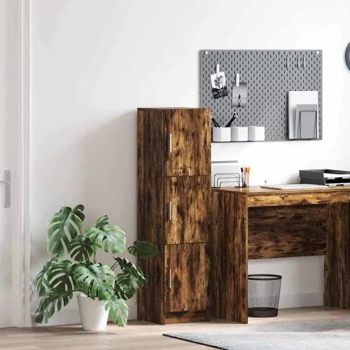 vidaXL Magasfiú Füstölt tölgy 31.5 x 32 x 122.5 cm