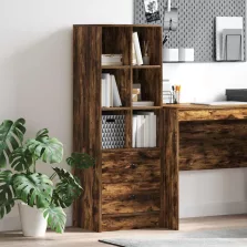   vidaXL Magasfiú fiókkal Füstölt tölgy 45,5 x 34 x 127 cm