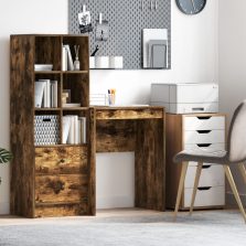   vidaXL Íróasztal Füstölt tölgy Szerelt fa 60 x 40 x 76 cm Tartós