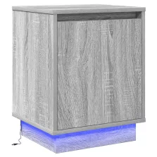   vidaXL LED-es lámpás éjjeli szekrény Szürke Sonoma 39x34,5x50 cm