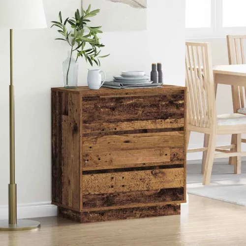 vidaXL Éjjeliszekrény fiókkal Öreg fa 71 x 34,5 x 75 cm Faanyag