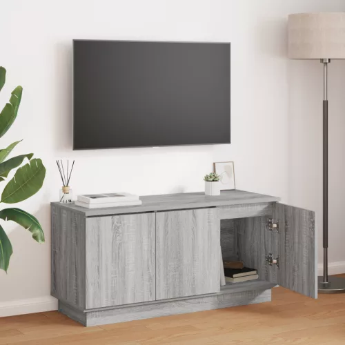 vidaXL TV szekrény Szürke Sonoma 100x38x49 cm Összeszerelt fa