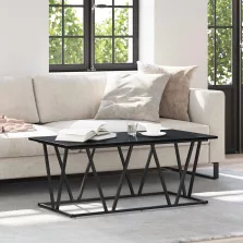   vidaXL Dohányzóasztal Musta tammi 100 x 50 x 40 cm Mérnöki fa és fém