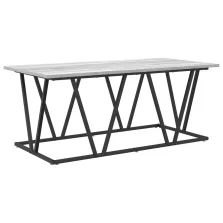   vidaXL Szürke Sonoma Dohányzóasztal 100x50x40 cm Szerelt Fából és Fém Kerettel