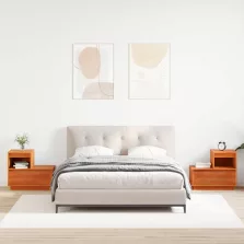   vidaXL Éjjeliszekrény 2 pcs Faggyú barna 60 x 34 x 51 cm Faanyag