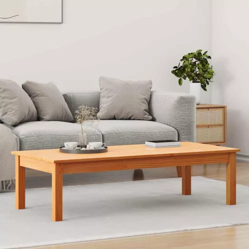 vidaXL Dohányzóasztal Max Barna 110 x 50 x 30 cm Tömör fenyőfa