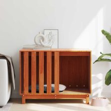   vidaXL Kutyaház tárolóval Faggyú barna 90 x 60 x 67 cm Tömör fenyőfa