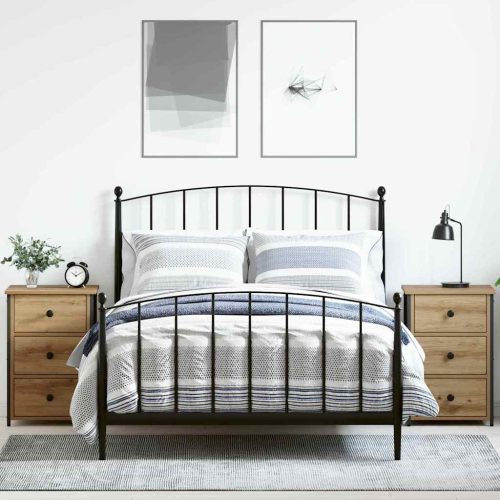 vidaXL Éjjeliszekrény fiókkal 2 pcs Barna 40 x 36 x 60 cm