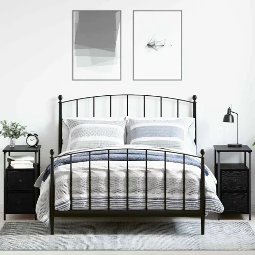 vidaXL Éjjeliszekrény 2 pcs Musta tammi 30 x 60 x 60 cm Faanyag