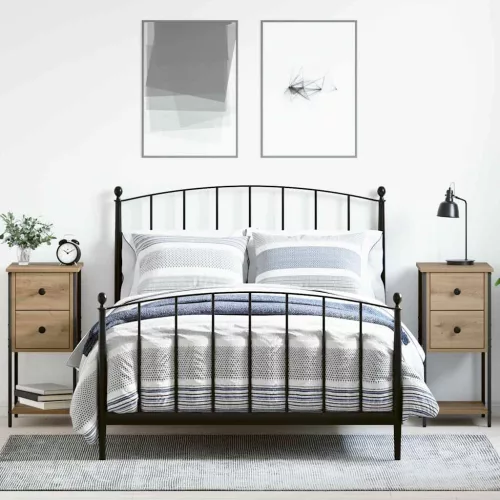 vidaXL Éjjeliszekrény 2 pcs kézműves tölgy 32 x 42 x 70 cm Faanyag