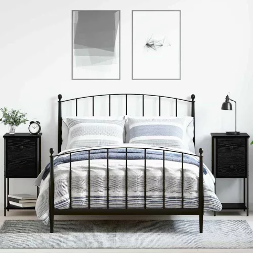 vidaXL Éjjeliszekrény 2 pcs Musta tammi 32 x 42 x 70 cm Faanyag