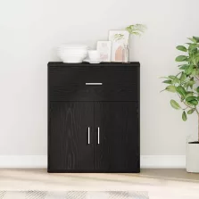 vidaXL Széf fiókkal Fekete tölgy 60 x 31 x 70 cm Faanyag