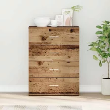 vidaXL Széf fiókkal Öreg fa 60 x 39 x 80 cm Faanyag