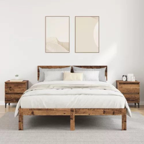 vidaXL Éjjeli szekrények 2 db Régi fa 40x35x50 cm Kiváló minőségű fa