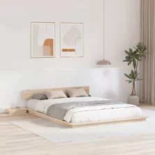   vidaXL Ágykeret fejtámlával tárolóval Barna 160 x 200 cm faszínű