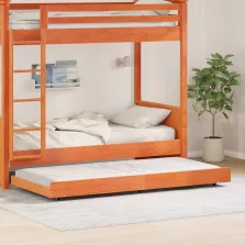 vidaXL Ágykeret Faggyú barna 75 x 190 cm Tömör fenyőfa