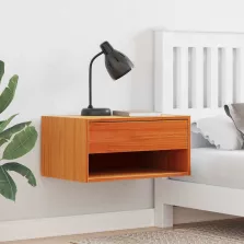   vidaXL Éjjeli asztal fiókkal 2 pcs Faggyú barna 50 x 32,5 x 24 cm