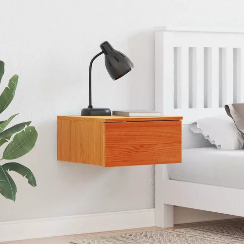 vidaXL Éjjeli asztal fiókkal 2 pcs Faggyú barna 37 x 35 x 18,5 cm