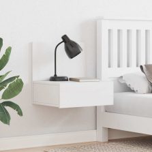   vidaXL Éjjeli asztal fiókkal Fehér 42 x 32,5 x 40 cm Tömör fenyőfa