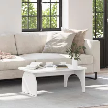   vidaXL Dohányzóasztal Fehér 80 x 50 x 31 cm Tömör fenyőfa