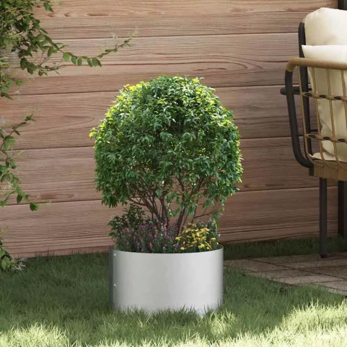 vidaXL Ültető gyűrű 5 pcs Ezüst 30 x 30 x 20 cm Horganyzott acél