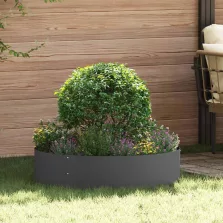vidaXL Ültető gyűrű 5 pcs Fekete 80 x 80 x 20 cm