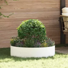   vidaXL Ültető gyűrű 5 pcs Fehér 80 x 80 x 20 cm Hidegen hengerelt acél
