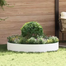 vidaXL Ültető gyűrű 5 pcs Fehér 120 x 120 x 20 cm
