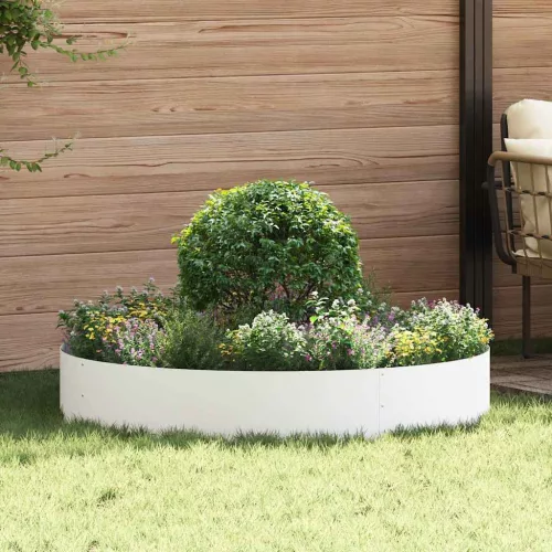 vidaXL Ültető gyűrű 5 pcs Fehér 120 x 120 x 20 cm