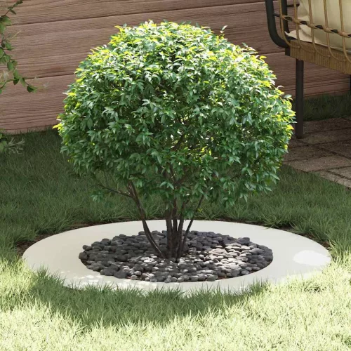 vidaXL Alkalmas lapos fa gyűrűkhez 5 pcs Fehér Ø50 / 80 cm Acél