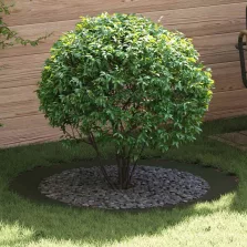   vidaXL Alkalmas lapos fa gyűrűhöz Oliva zöld Ø90 / 120 cm Acél